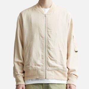 STUSSY LINEN BEACH BOMBER JACKET